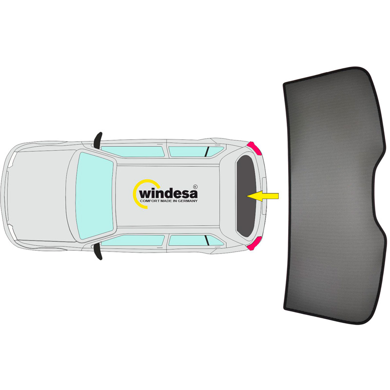 SunClip Zicht- & Zonwering  Mercedes V-Klasse W447 Facelift 2024- (alleen achterklep)