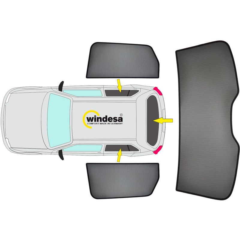 SunClip Zicht- & Zonwering  Volkswagen Golf VIII (CD1) HB 5-deurs 2020-