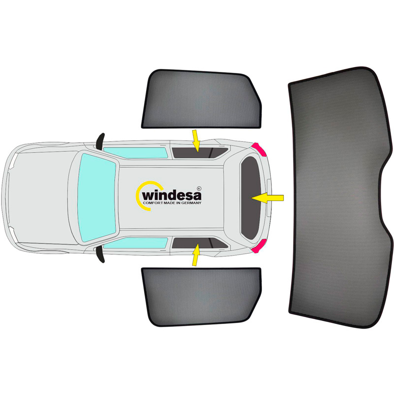 SunClip Zicht- & Zonwering  Skoda Fabia IV (PJ3) HB 5-deurs 2021-