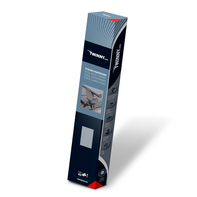 Dakdragerset Twinny Load Staal S15 semi pasvorm (voor auto's zonder dakreling)