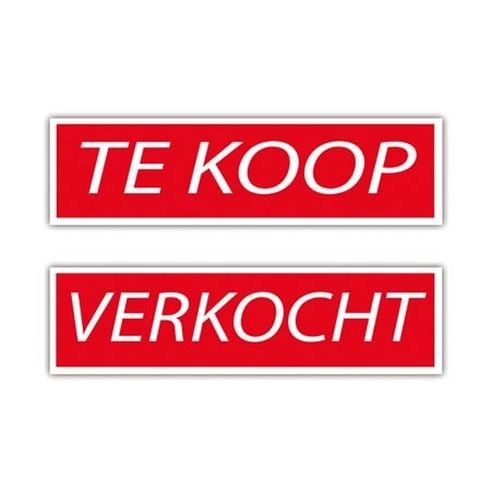 Plaat 'Te Koop/Verkocht'